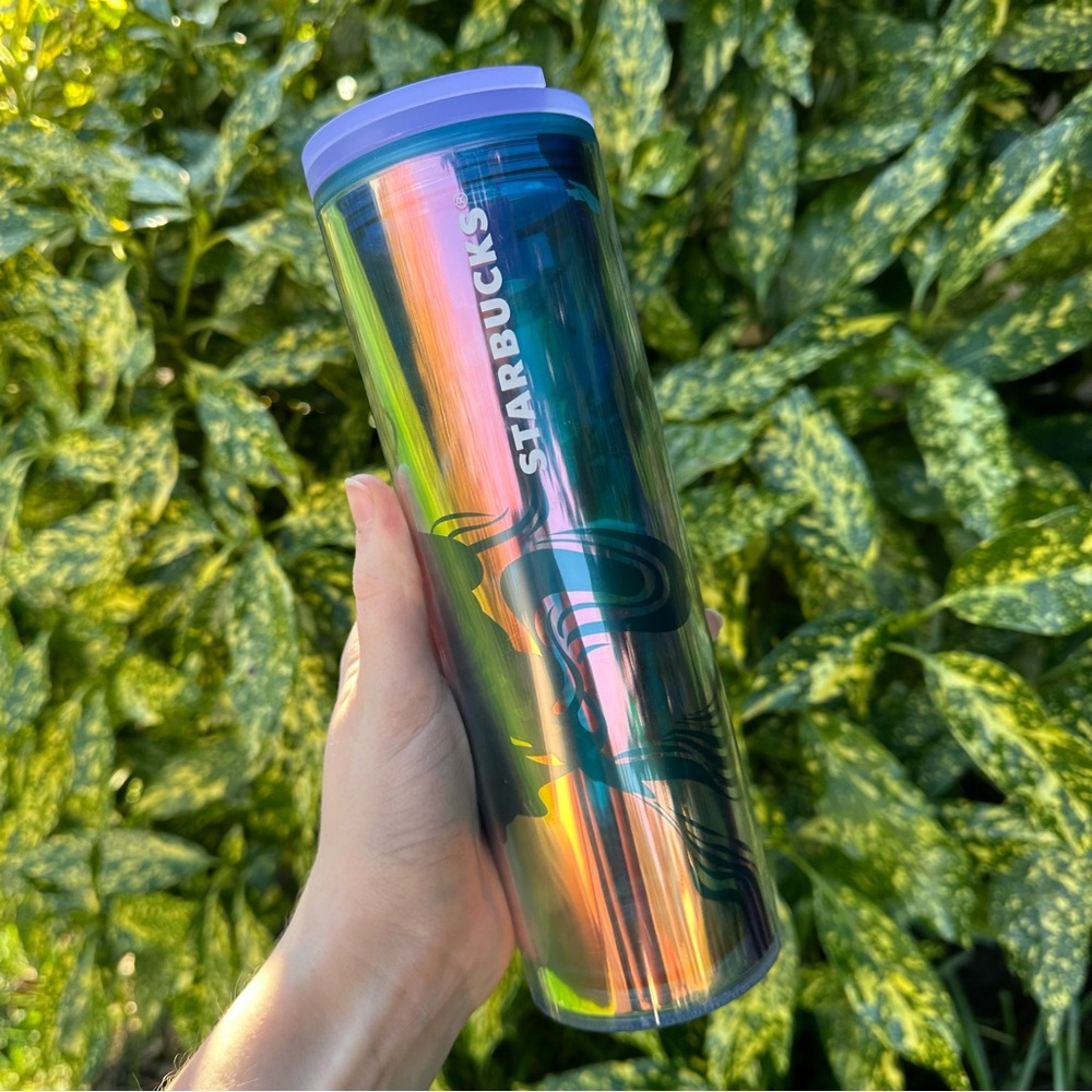 Starbucks Hot Cup Travel Mug 16oz Mermaid Blue/Purple Collectible Iridescent